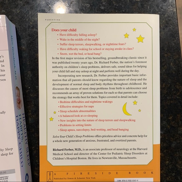 Baby sleep books lot. Like new giftable condition. Weissbluth and Ferber - Picture 3 of 5